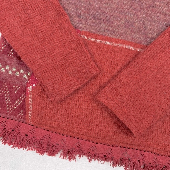 Miss Me Hooded Knit V-Neck Sweater with Fringe - Picture 7 of 12